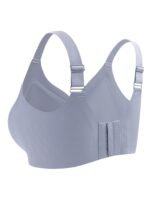 Plus Size Seamless Jelly Bra With Wide Straps & Removable Pads - No Underwire, High-Stretch Fabric, Beige, Style, Comfort Fit For Casual Attire, Comfortable Underwear, Sleek Undergarment, Smooth Texture - Image 10