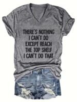 Letter Print V-Neck T-Shirts, Short Sleeve Summer Pullover Sports Top, Women'S Clothing - Image 5