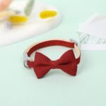 1Pc Adjustable Plaid Cat Collar With Bow Tie - Perfect For Holiday Dress Up And Everyday Wear - Image 3