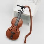 1Pc Miniature Violin Mini Violin Props For Mini Musical Instrument Dollhouse Model Home Decoration Eid Al-Adha Mubarak - Image 4