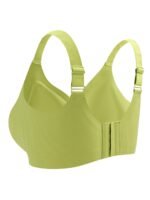 Plus Size Elegant Bra, Women'S Plus Seamless Solid Full Cover Comfort Simple Bra With Removable Pads - Image 8