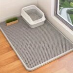 Rectangular Cat Litter Box Mat - Non-Slip Footed Scratching Pad With Ventilation Holes, Durable Eva Material For Easy Cleaning & Prevents Scalding, Fits All Cat Litters, Cat Litter Box Mat, Pet Waste Management, Ventilated Pet Accessory, Nonslip Pet Item