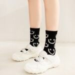 5 Pairs Of Black Joyful Face Women'S Socks - Image 6