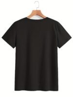 Always Weird Print T-Shirt, Short Sleeve Crew Neck Casual Top For Summer & Spring, Women'S Clothing - Image 5