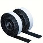 Heavy-Duty Self-Adhesive Hook And Loop Fastener Tape, Strong Polyester Adhesive, Black And White - Ideal For School, Home, Office Use, Self Adhesive Wall Hooks