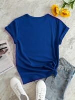 New York Letter Print T-Shirt, Short Sleeve Crew Neck Casual Top For Summer & Spring, Women'S Clothing - Image 5