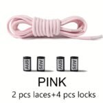 1Pair Tieless Elastic Shoe Laces, No Tie Shoelaces For Sneakers Casual Shoes Skate Shoes - Image 14