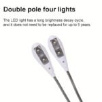 Music Stand Lamp, Clip-On Led Book Light With Usb And Aaa Battery Power, 4 Brightness Levels For Bed Reading - Ideal Choice For Readers, Pianists & Traveling - Image 7