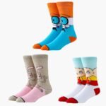 1/3/5 Pairs Of Men'S Cartoon Soft, Comfortable And Breathable Fun Round Neck Socks - Image 18