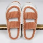 Women'S Double Straps Plush Slippers, Solid Color Open Toe Non Slip Comfy Slides Shoes, Fashion Indoor Platform Slippers - Image 12