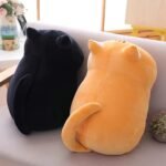 Mushroom Bear 25Cm Kitten Plush - Large Soft Stuffed Cat Doll Suitable For Boys & Girls, Cuddly White/Black// Kitten, Bedtime Companion & Room Decor - Image 8