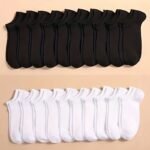 10/20/40Pcs Ankle Socks For Men & Women - Breathable, Moisture-Wicking, Thin, Lightweight, Invisible No-Show Socks In Solid Color - Soft Knit Fabric For All-Season Use, Machine Washable, Polyester 95.0% Spandex 5.0% - Image 5