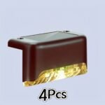 Solar-Powered Led Step Lights - Ip65, Durable Plastic, Outdoor Pathway & Garden Decor, Nighttime Safety For Stairs, Garden Pathway Lighting | Modern Outdoor Lighting | Solar Charged Lights - Image 11