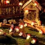 Mushroom Shaped Lamp String, Small Mushroom Fairy Lamp Battery Powered, Copper Wire Garland Lamp Suitable For Garden Festival Decoration, 2M/6.6Ft, 3M/9.9Ft, Christmas & Halloween Decorations - Image 10