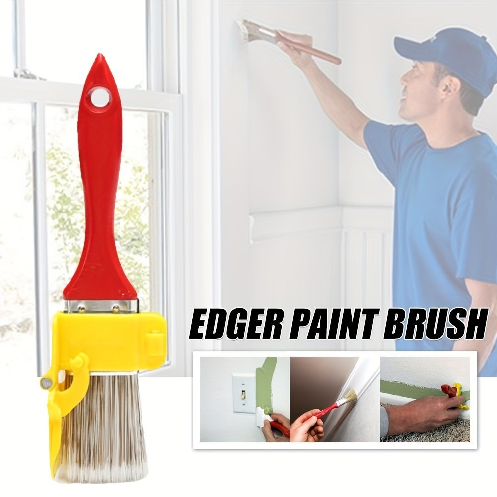 product-Fancyalgo-VirtualModelMatting-9d93a3fc3c3303bcad9758ac9c6cdc1b.jpg 1Pc Edger Paint Brush Durable Lightweight Clean Brush Painting Brush With Wood Handle Diy Tool For Frame Wall Ceiling Edges Trim - Image 1