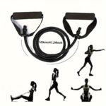 1Pc Premium Tpe Resistance Band - U-Shaped, Elastic Fitness Rope With Comfort Handles In Red/Green/Black - Ideal For Home Workouts & Strength Training - Image 10