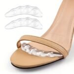 2Pcs Non-Slip Insoles Sticker For High Heels Flip Flop Sandals, Silicone Gel Self-Adhesive Foot Patch, Forefoot Pad