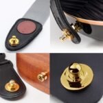 2Pcs Premium Alloy Guitar Strap Locks With Easy Quick Release Buttons - Golden & Black, Secure & Stylish For Acoustic, Electric Guitars & Basses - Ideal Gift For Musicians On Birthdays, Easter, President'S Day, Guitar Accessories Strap - Image 2