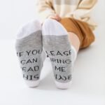 1 Pair Men'S Creative Letter Printed Crew Socks, Breathable Soft Athletic Sport Socks - Image 2