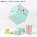 1Pc Macaron Color Series Multicolor Infinity Cube Toy, Abs Resin Magic Cube For Anxiety Reduction, Assorted Colors