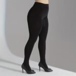 1-Pack Women'S Plus Size Solid Black Tights - High-Waisted Smooth Texture, Machine Washable, Comfort Fit For Everyday Casual & Formal Wear, Versatile Hosiery, Elegant Leggings, Durable Hosiery, Comfortable Leggings, Office Attire - Image 8