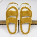 Women'S Double Straps Plush Slippers, Solid Color Open Toe Non Slip Comfy Slides Shoes, Fashion Indoor Platform Slippers - Image 11