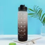 1Pc 1000Ml/33.81Oz Simple Large Capacity Plastic Water Bottle, Fashion Gradient Color Water Cup With Scale And Straw, Frosted Drinking Cup For Outdoor Sports, Fitness - Image 11