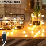 1Pc Globe String Light, 10/20/30/40/80 Led Fairy Light, Usb Power, Universal Lamp, For Indoor And Party Wedding Tree Bedroom Ramadan Valentine'S Day Decoration - Image 7