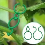 20Pcs Durable Green Plastic Garden Vine Strapping Clips - Versatile Plant Support Ties With Various Shapes For Tomato & Vegetable Gardens, Includes Ring & Buckle Holders - Image 2