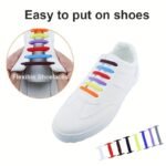 16Pcs/Set Elastic Lazy Silicone Shoelaces, No Tie Up & Easy To Put On Colorful Shoe Laces Suitable For Men & Women - Image 8