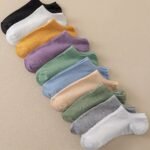 10 Pairs Women'S Solid Color Ankle Socks - Assorted Neutral Tones, Soft Breathable Fabric, Machine Washable For Everyday Casual Wear, Versatile Sock Colors, Simple Sock Design - Image 9
