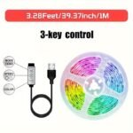 3.28-100Feet/1/30M, 1 Set Of Rgb 5050 Led With Lights, 3-Key Remote Control 5V Usb Led With Flexible Strip Diode Strip, Used For Tv Backlight Room Decoration, Night Light - Image 11