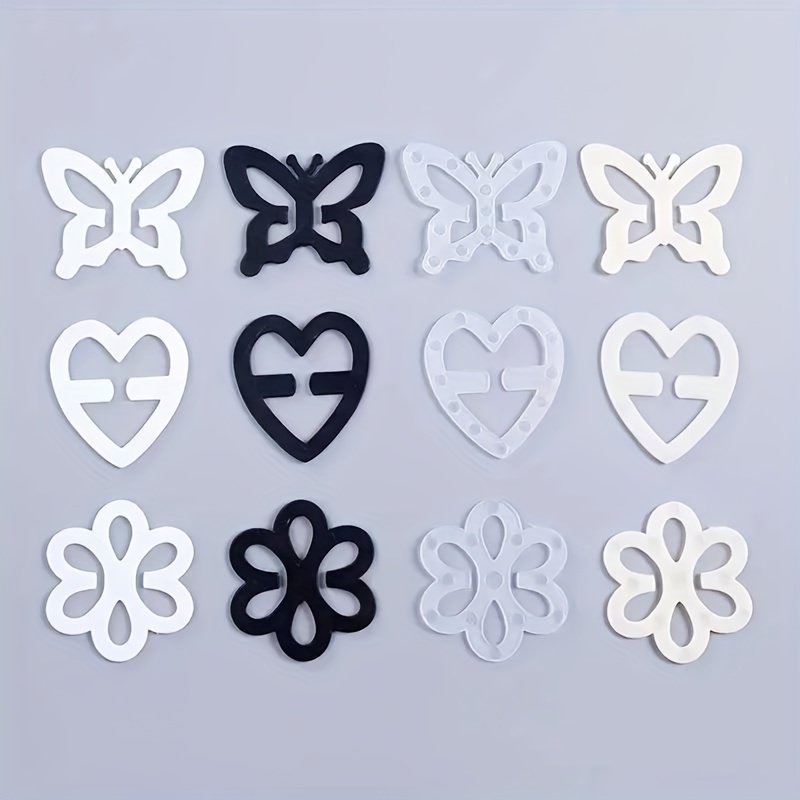 product-Fancyalgo-VirtualModelMatting-a5d90b2cbbe4c714cedfce66514eca56.jpg 4Pcs Invisible Bra Strap Clips, Conceal Bra Straps Non-Slip Bra Buckles, Women'S Lingerie & Underwear Accessories - Image 1