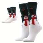 2/3/5/10 Pairs Of Neutral Christmas Socks With Funny Santa Claus, Snowflakes, Elk And Crew Members, Men'S New Year Fun Socks - Image 8