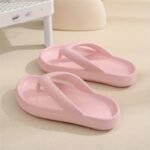 Wholesale Women'S Soft Sole Slides - Eva Flip-Flops With Thick Cushioned Insoles, All-Season Indoor/Outdoor Beach Slippers In Beige, White, Yellow, Pink, Black, Orange, Light Green, And Light Blue, Indoor Slippers | Stylish Slippers | Eva Material - Image 12