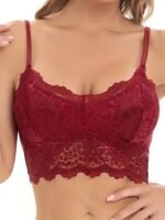 Contrast Lace Wireless Bralette, Scallop Trim Lightweight Everyday Bra, Women'S Lingerie & Underwear - Image 5