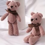 1Pc Handmade Stuffed Bear Plush - Realistic 15Cm/5.9" Soft Doll, Cute Baby / Stuffed Animal, Keychain Pendant For Wedding Birthday Party Decor, Accessory (Grey////) - Image 4