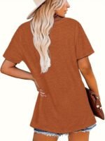 Women'S Casual Short Sleeve T-Shirt - Vibrant Red Relaxed Fit Round Neck Top With Bold "Not Bossy Just Aggressively Helpful" Graphic Print, Machine Washable Summer Tee For Casual Attire, Comfortable Clothing, Nontransparent Fabric - Image 9