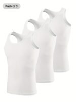 Men'S Sleeveless Muscle Shirt - Breathable Cotton Slim Fit Gym & Casual Athletic Tank Top With Round Neck, All-Season Workout Shirt For Home, Gym, Casual Attire - Solid Black Sleeveless Muscle Shirt For Men, Hand Washable, Versatile For Layering, Comfortable Round Neck Design, Ideal For Fitness And Casual Wear, Smooth Texture, Relaxed Fit, Suitable For All Seasons, Stylish And Functional For Men'S Fashion - Image 3