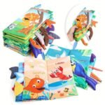 Diikamiiok Colorful Cloth Books For Youngsters - Engaging Visual & Auditory Training With Cartoon Animal Tails, Soft Polyester, Ideal For Ages 12-72 Months, Youngsters Learning Toys - Image 6