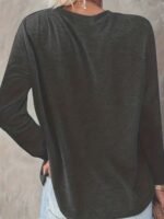 Halloween Pumpkin Print Tee, Casual Long Sleeve Crew Neck T-Shirt, Women'S Clothing - Image 7