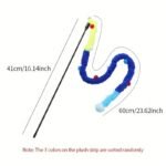 Interactive Cat Teaser Toy - Soft Plush Strip With Teasing Stick For Kitten Play - Pet Supplies For Fun And Exercise - Image 4