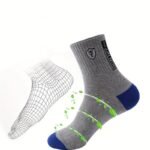 6 Pairs Of Men'S Socks, Mid-Calf Socks, Sweat Absorbing Socks, Sports Socks, Classic And Versatile, Patchwork Sports And Casual Socks - Image 6