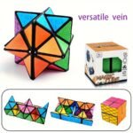 Infinity Magic Cube - 3D Hexagon Puzzle For Youngsters, Space Geometry Flip Toy, Brain Boost & Relax, Mixed Colors, Abs Material