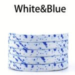 1 Pair Ink Splashing Lazy Free Tie Elastic Shoelaces, Elastic Multicolor Shoelaces With 4Pcs Metal Press Buckles - Image 11