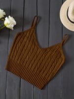 Valentine'S Day Knitted Cami Crop Top, Versatile Sleeveless Casual Top For Spring & Summer, Women'S Clothing - Image 10
