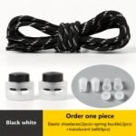 1 Pair Of Stretchy Spandex Elastic Shoelaces For Sneakers - No-Tie, Fit, 100Cm Long, Durable & Comfortable, Ideal For Sports Shoes With Pink Accents - Image 9