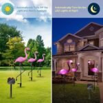 Lchpmy 1Pc/2Pcs/4Pcs/3Pcs/2Set Solar Flamingo Led Stake Lights,, Touch Control, Rechargeable Nickel Battery, Plastic Animal Theme Outdoor Decor For Garden, Lawn, Patio, Pond, Backyard, Halloween - Image 6