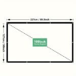 72 84 100 Inch Hd Projection Screen Foldable Anti-Wrinkle Portable Projector Movie Screen For Home Theater Outdoor Indoor Projection Screen, Portable And Foldable Projector Screen - Image 13