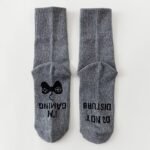 1/3 Pairs Men'S 'Do Not Disturb I'M Gaming' Print Crew Socks, Funny Comfy Breathable Casual Thermal Socks, Winter & Autumn - Image 8